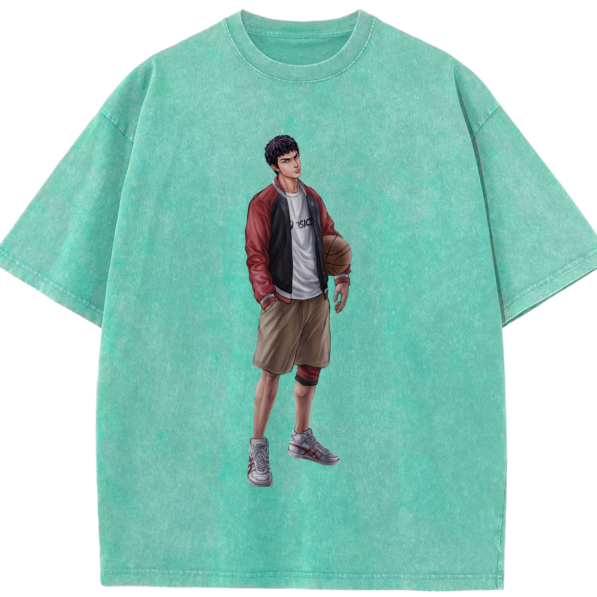 （画像用） SLAM DUNK／スラムダンク 綿100% ヴィンテージ風 半袖Tシャツ（フロントプリント）